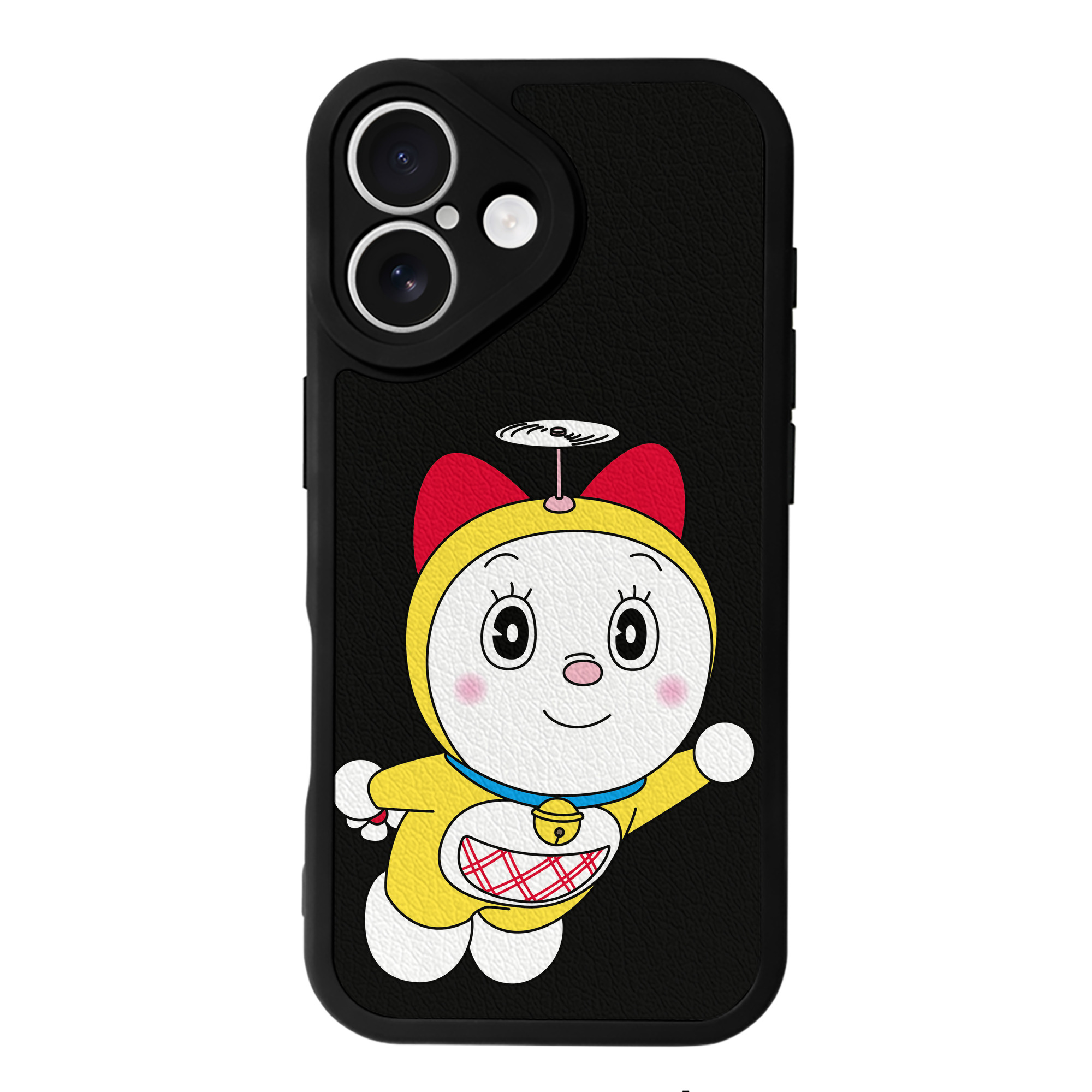 （画像用） ドラえもん ドラミ Doraemon Dorami 【iPhone 16シリーズ対応】シリコンスマホケース（レザー調） 材質：シリコン